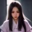插画师用户头像，创意风格年轻女性